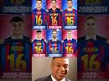 Barcelona’s iconic No. 16 has been worn by legends from Xavi and Busquets to Pedri and now Fermin