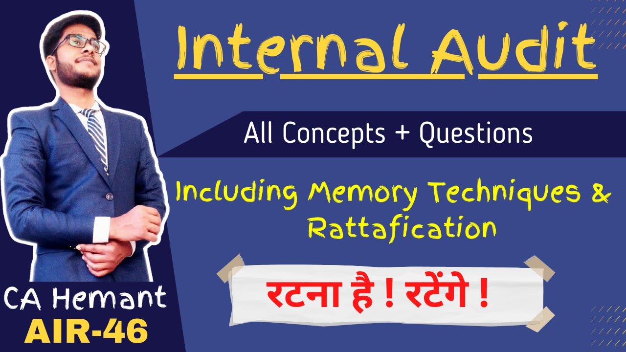 CA Final Internal Audit Revision Cum Free Fastrack Batch YouTube