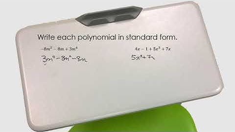 Adding and Subtracting Polynomials writing in standard form