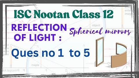 ISC Nootan | Reflection of light: Spherical mirrors | Ray Optics |
