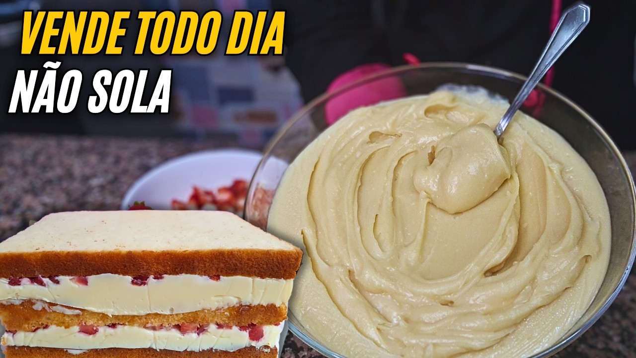 BOLO DE CHOCOLATE QUE VENDE TODO DIA 🍫 | Massa Fofinha + Recheio de Leite Ninho com Morango