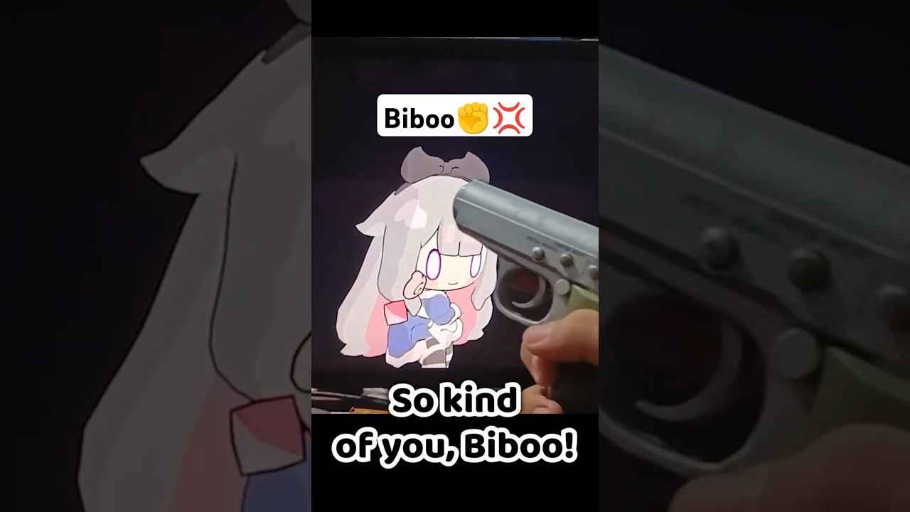 So, I tried pulling a gun on Biboo...