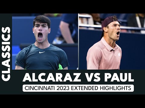 Carlos Alcaraz Vs Tommy Paul EPIC Match Cincinnati 2023 Extended Highlights 