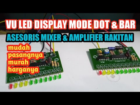 VU led display mode dot & bar || cara pasang ke amplifier/mixer rakitan