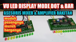 VU LED display dot & bar mode || how to install it on a custom amplifier/mixer