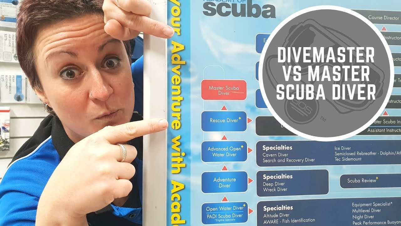 AOS Edu 41 Padi Divemaster vs Master Scuba Diver YouTube