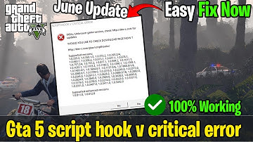 How to Fix Script Hook V Critical Error in After Update (July 2025 Update)