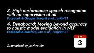 A quick weekly summary of Facebook AI Blog on Unsupervised Speech Recognition and the Dynaboard