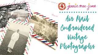 How to Embroider an Air Mail Border (that rhymes!)