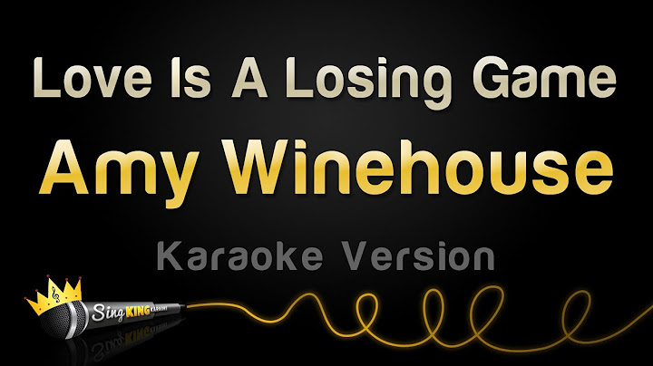 Love Is a Losing Game Karaoke version - Karaoke performance video thumbnail