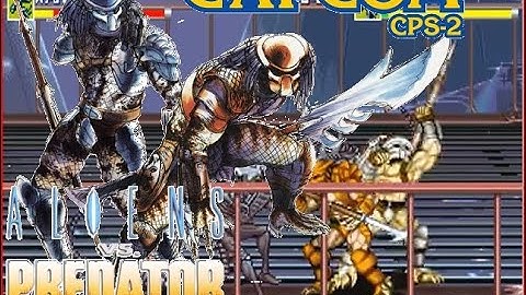 Alien Vs Predator Arcade Lev8 2 Predators cooperate no death playthrough