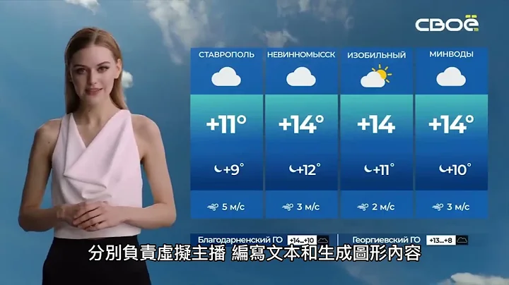 AI天氣女郎崛起，俄羅斯電視台推出Snezhana Tumanova - 天天要聞