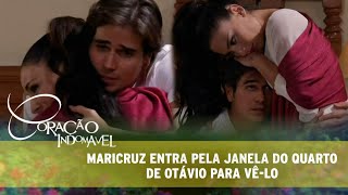 Coração Indomável - Maricruz entra no quarto de Otávio para vê-lo e descobre que Simone está grávida