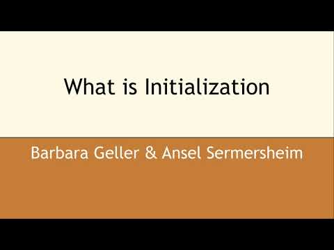 Video: Hva Er Initialisering?