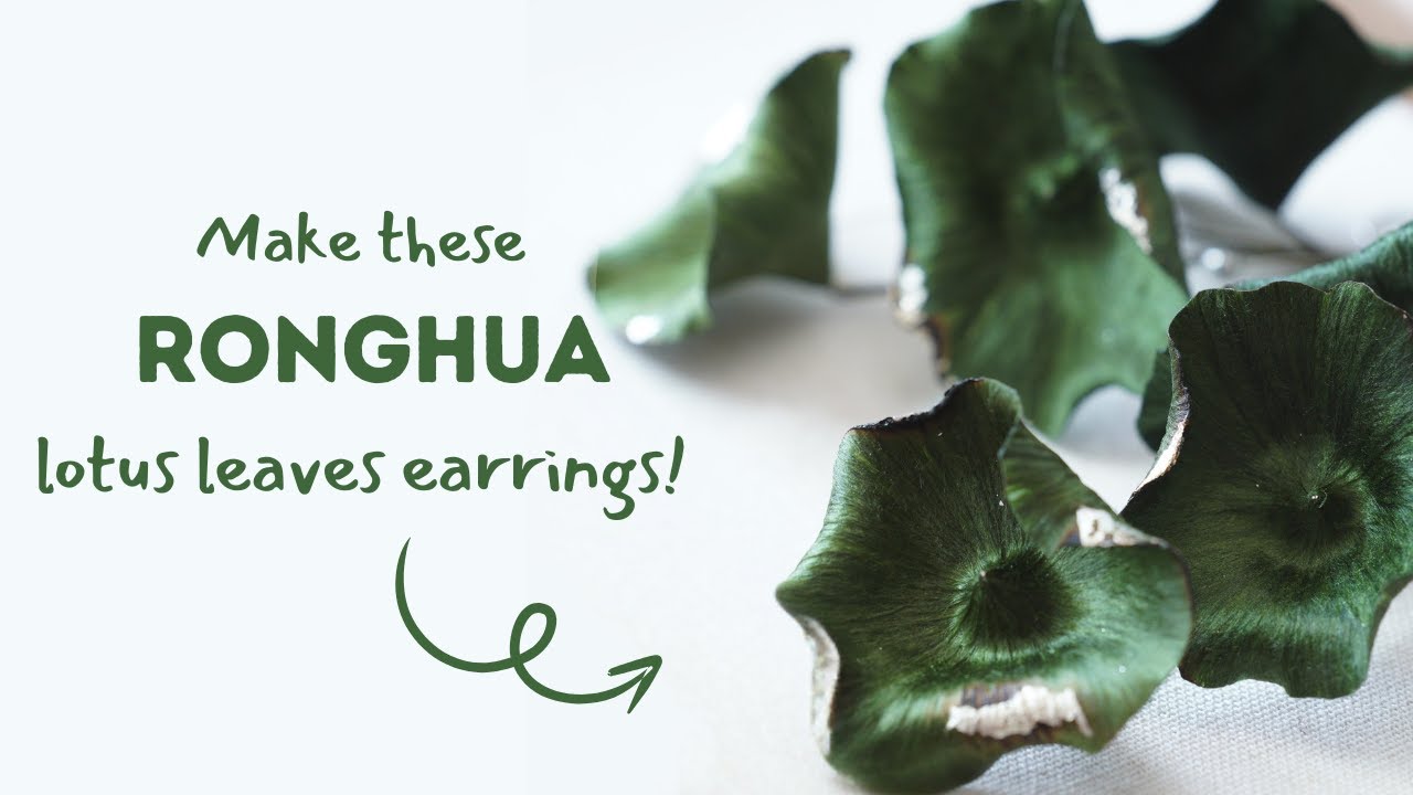 Step-by-step tutorial of crafting lotus leaves earrings | Summer Raindrops DIY Tutorial