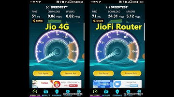 Jio4G Vs JioFi Router Speed Test
