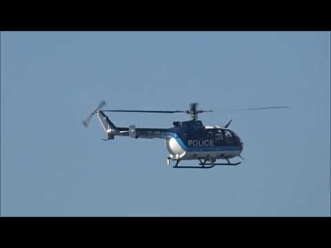 HELLENIC POLICE helicopter landing at Piraeus Port