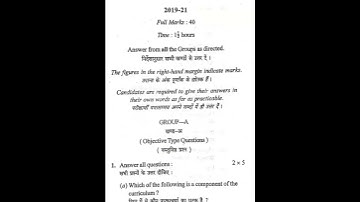 knowledge and Curriculum (ll) paper 11 sem 4 (2019-21) previous year question papers #vbu #vbu_bed