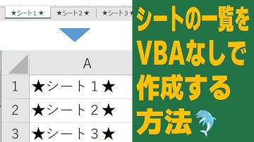 【Excel】シートの一覧をVBAなしで作成する方法