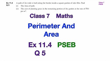 Q 5 | Ex 11.4 | Class 7 | Perimeter And Area | Chapter 11 | PSEB | Maths