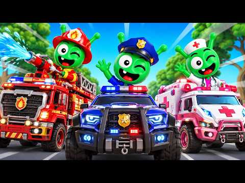 Rescue Team is Coming!🚒🚓🚑 Fire Truck,Police, Ambulance Song|Pea Songs- Nursery Rhymes & Kids Song