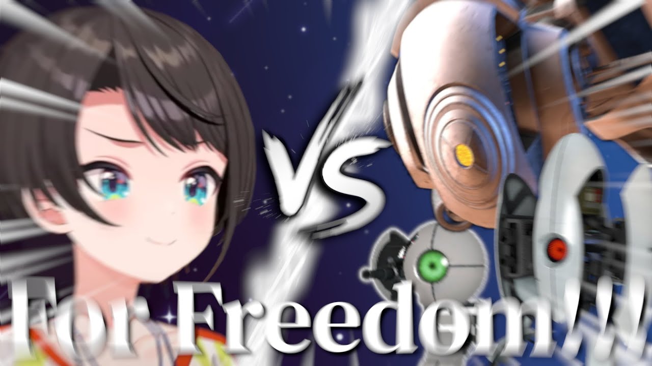 【Portal】Subaru blows up GLaDOS (spoiler: she's still alive)【Hololive・ENG SUB】