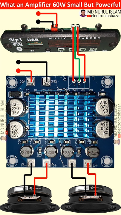 60W Class D Powerful Amplifier | How to Make Class D Amplifier | TPA3110 XH-A232 High Bass Amplifier