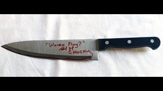 Childs Play Brad Dourif Signed Kitchen Knife JSA COA