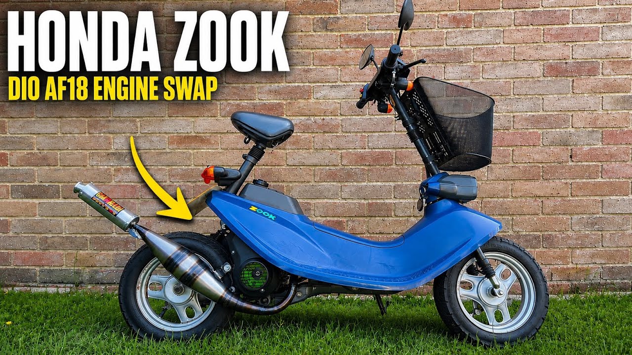 First Start of Dio AF18 Swapped Honda Zook.. - YouTube