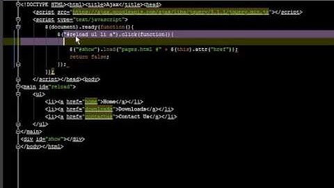 AJAX LOAD MENU NO PAGE REFRESH