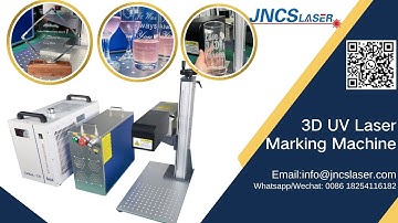 how to mark glass cup by 3D dynamic focusing uv laser marking machine jncslaser
