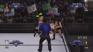 Smackdown vs Raw 2007 | Torrie Wilson vs Candice Michelle vs Melina vs Jillian Hall