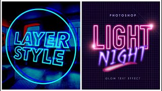 Glow Text Effect in Adobe Photoshop | Layer Style, Blending Options