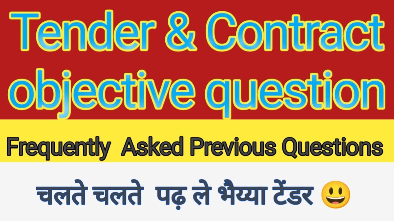 Tender & Contract MCQ for LDCE Exam|Finance rules LDCE|Tender& Contract in Railway|LDCE CBT NAIR PYQ