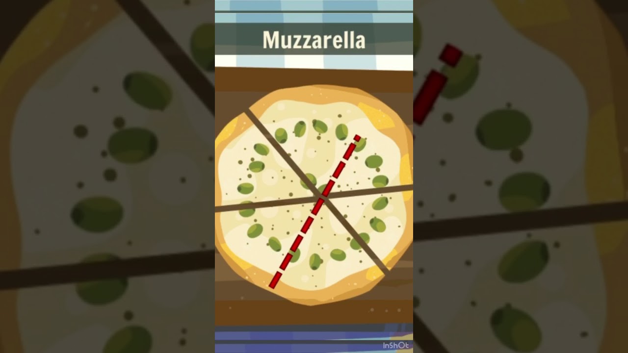 google doodles - How do you divide the Muzzarella pizza into 7