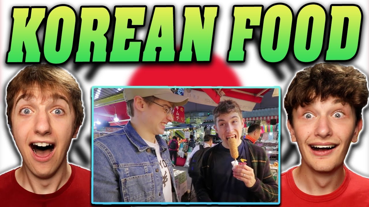Americans React to Traditional Korean Street Food (Korean Englishman)