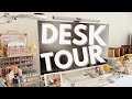 Desk setup tour  lots of stationery aesthetic cozy creative dream desk chair