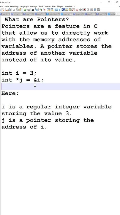 What are pointers in C Language? Brief Introduction to Pointers - YouTube