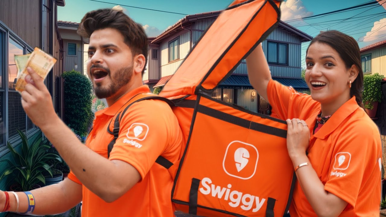 Swiggy Rider Sticker We Became Swiggy Rider For A Day 🤩 - YouTube