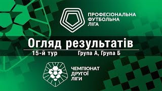 Футбол. Чемпіонат України. Друга ліга. 15-й тур. Огляд результатів усіх матчів.