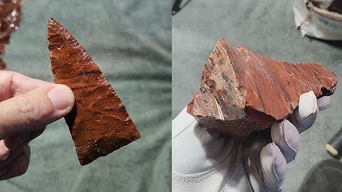 1981 - Part 1/2 - Triangular Chunk to Triangular Arrowhead Mahogany Obsidian #flintknapping