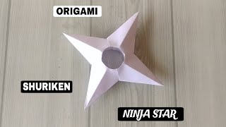 NINJA STAR ORIGAMI| HOW TO MAKE SHURIKEN|TUTORIAL| FOLDING STEP BY STEP| #origami #naruto #craft