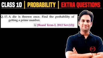 A die is thrown once. Find the probability of getting a prime number.