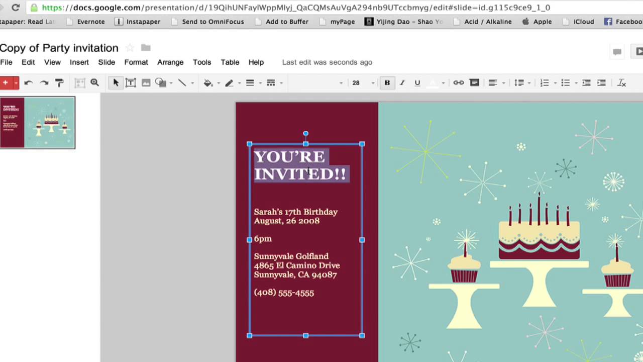 How to Create a Party Invitation in Google Documents Google & Browser Tips YouTube