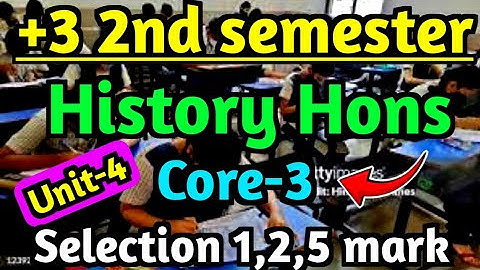 +3 2e semester Geschiedenis Hons Selectie 1 punt 2 punten 5 punten|Kern 3|Eenheid 4|selectievraag...