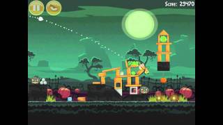 Angry Birds Seasons Hamoween 1-2 Halloween 2012 Hamoween Walkthrough 3 Star