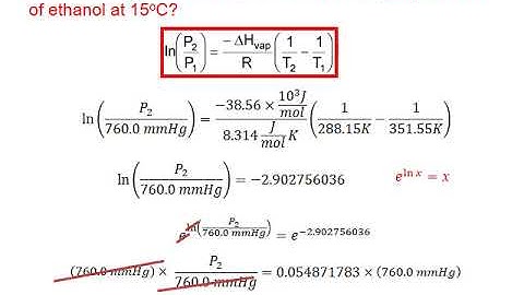 CHM122 Unit 1 Clausius Clapeyron Practice Problem Solutions MWhiteJeanneau