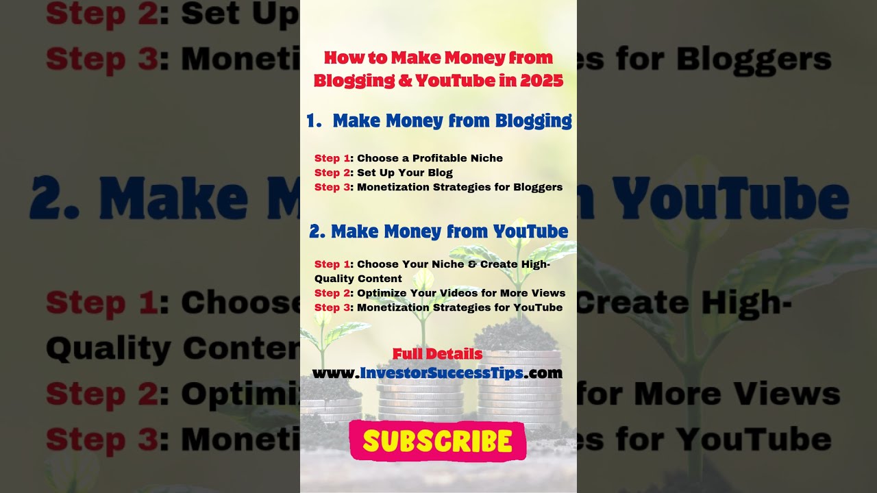How to Make Money from Blogging & YouTube in 2025