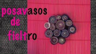 Posavasos de circulos de fieltro