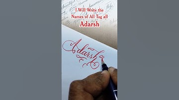 Adarsh #brushpen #signature #calligraphyforbeginners #calligraphyloverwithcalligraphypen